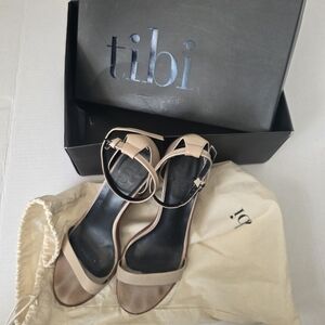 Tibi Beige Strappy Sandals